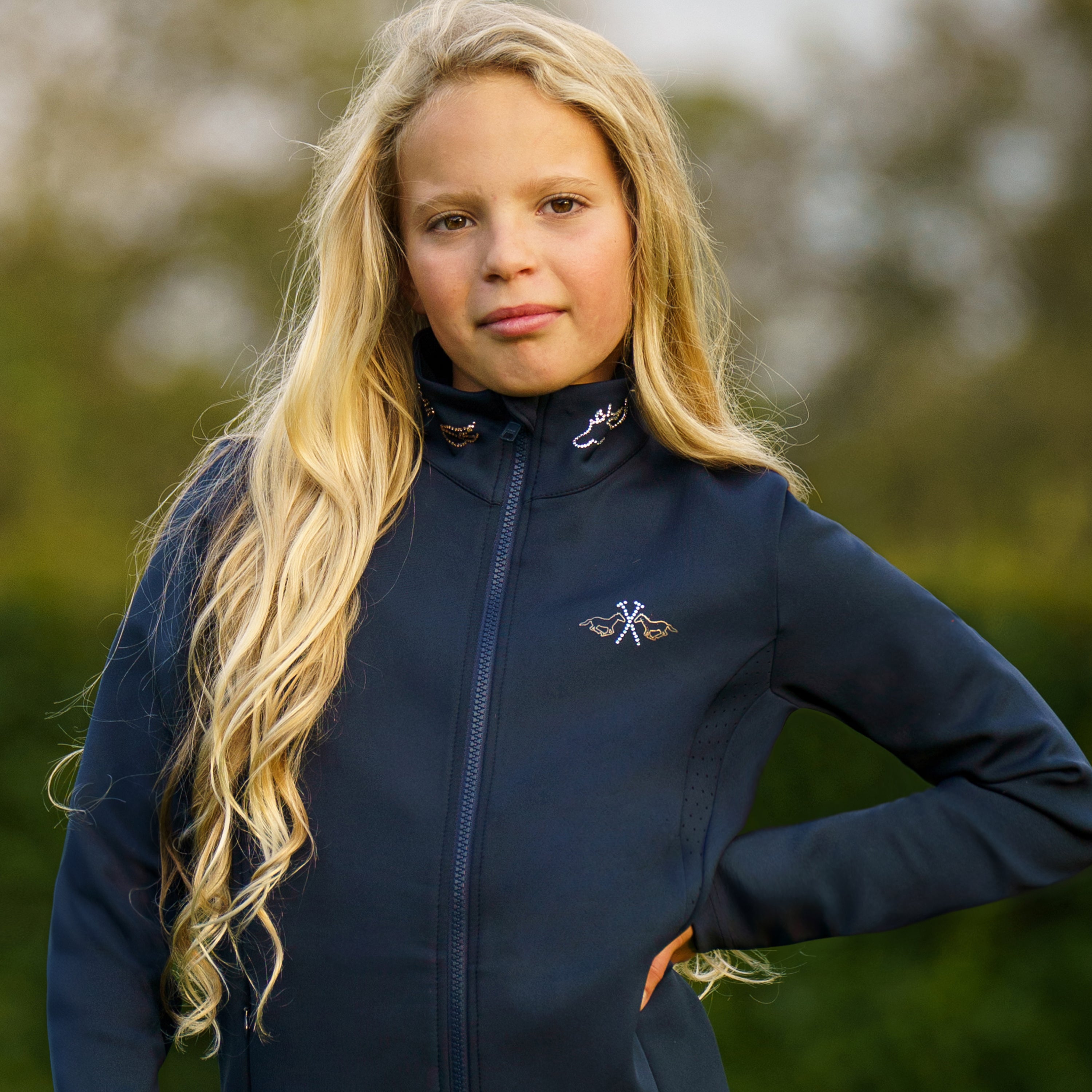 HV Polo - Børn, Tech cardigan, Lilian - Navy