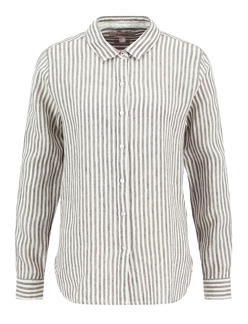 Barbour - Dame, Skjorte, Marine - Dusky khaki stripe