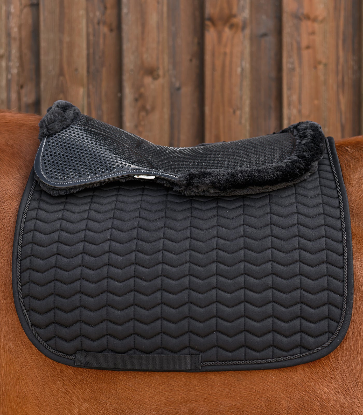 Waldhausen - Gel-Pad with synthetic fur, black