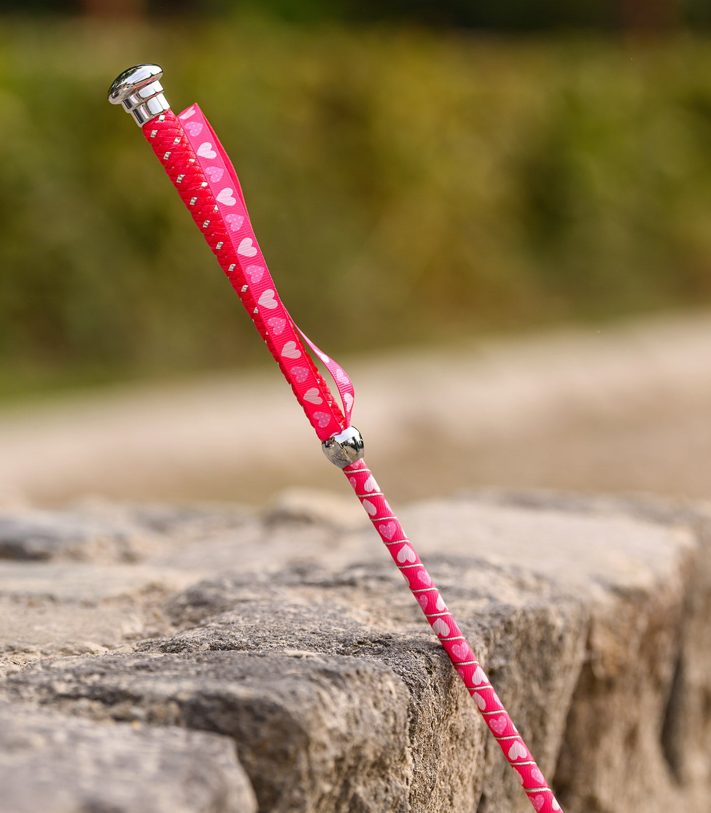 Waldhausen - Heart Dressage Kids whip, azalea pink, 90 cm
