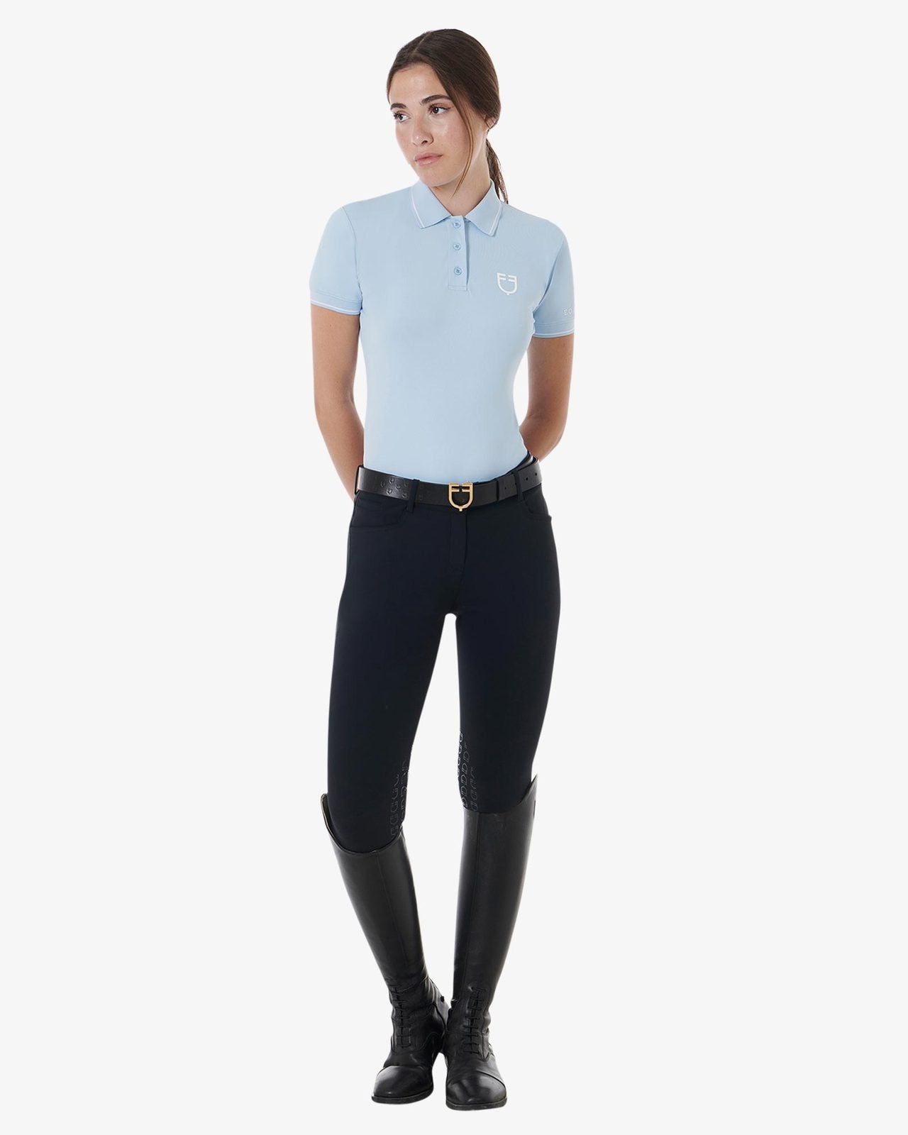 Equestro - Poloshirt, åndbart, materiale, Dame