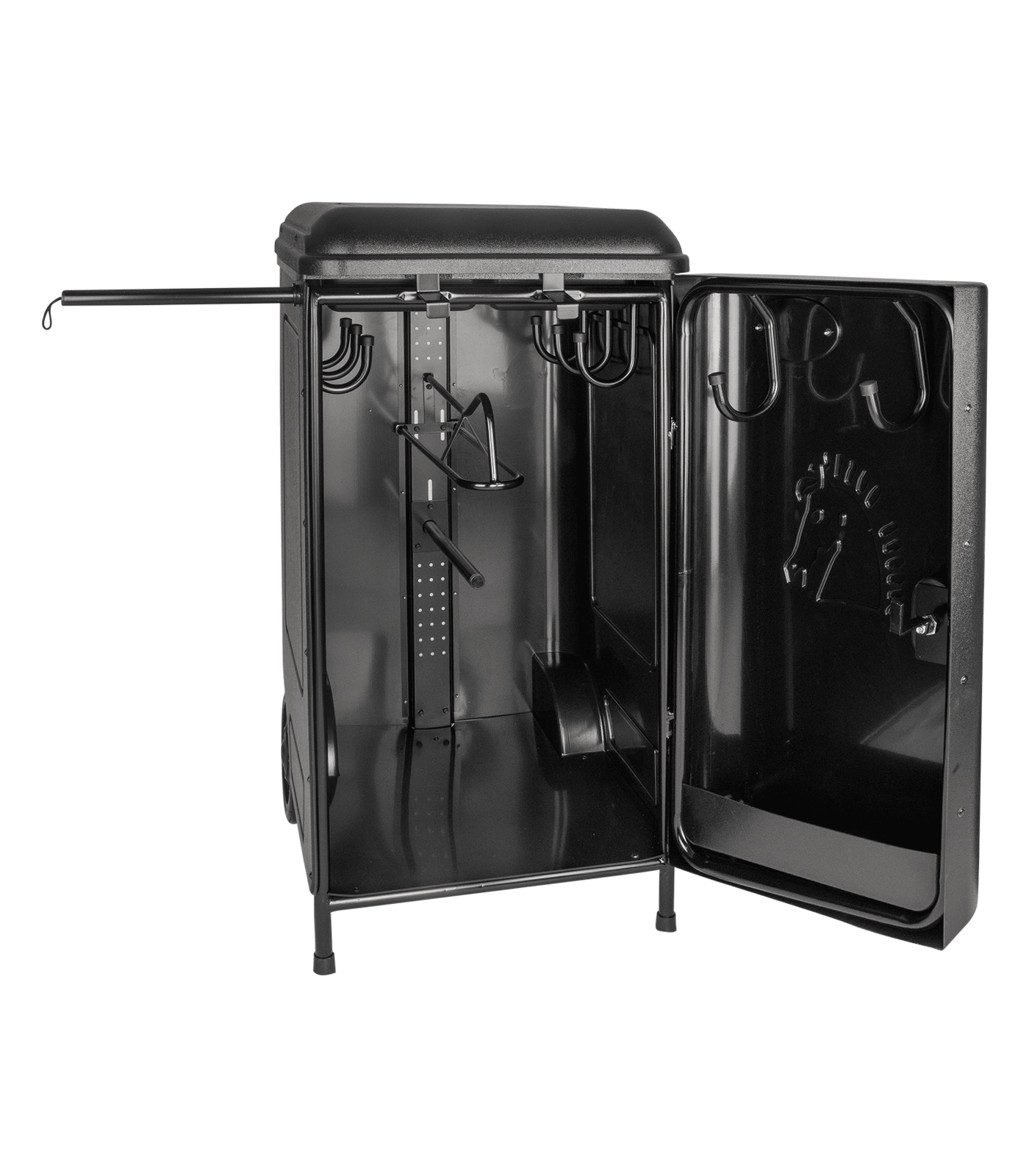 Waldhausen - Tack box with weels, black