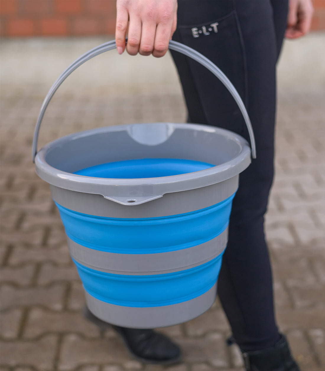 Waldhausen - Collapsible bucket, azure blue, 10l