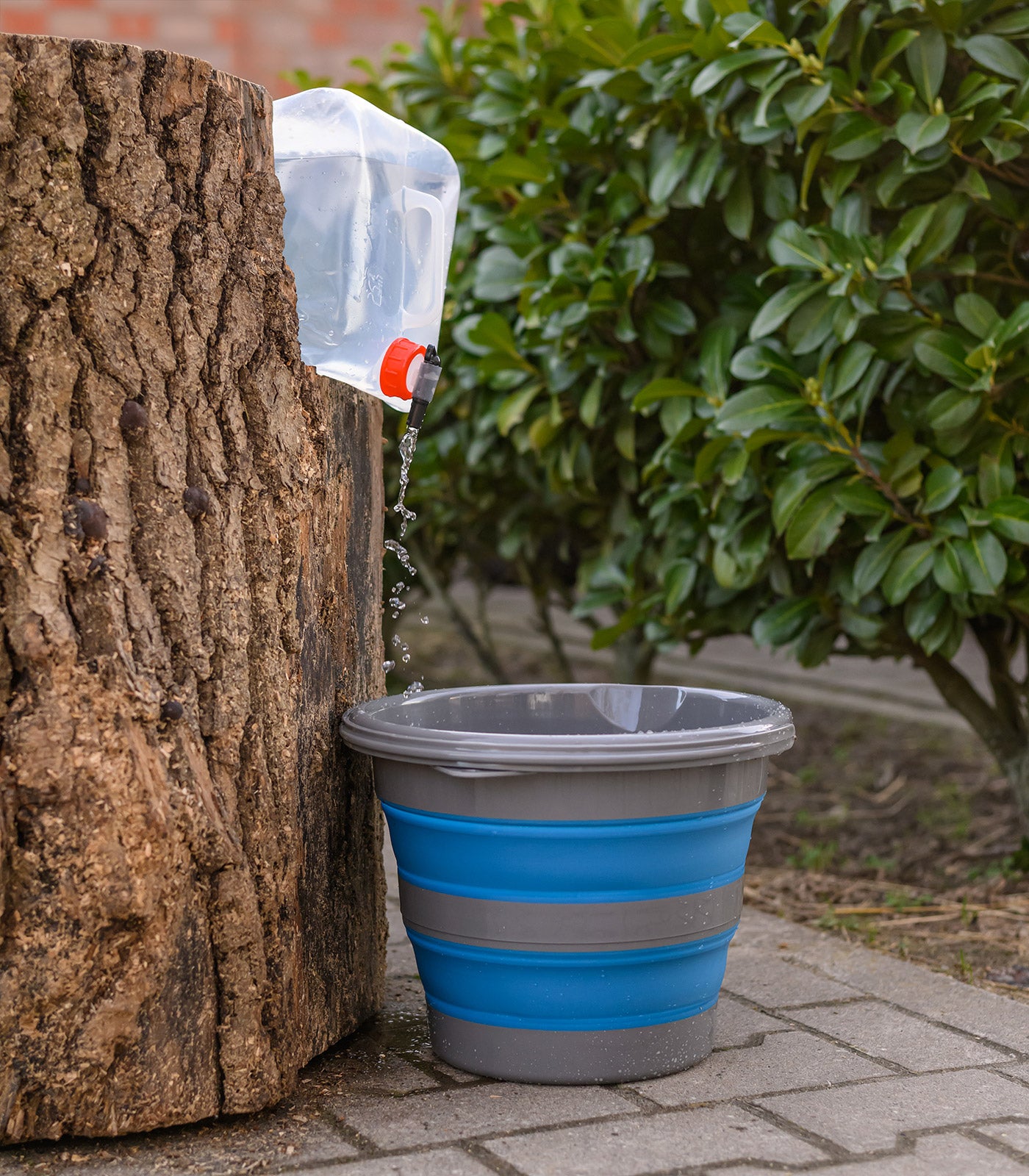 Waldhausen - Collapsible bucket, azure blue, 10l