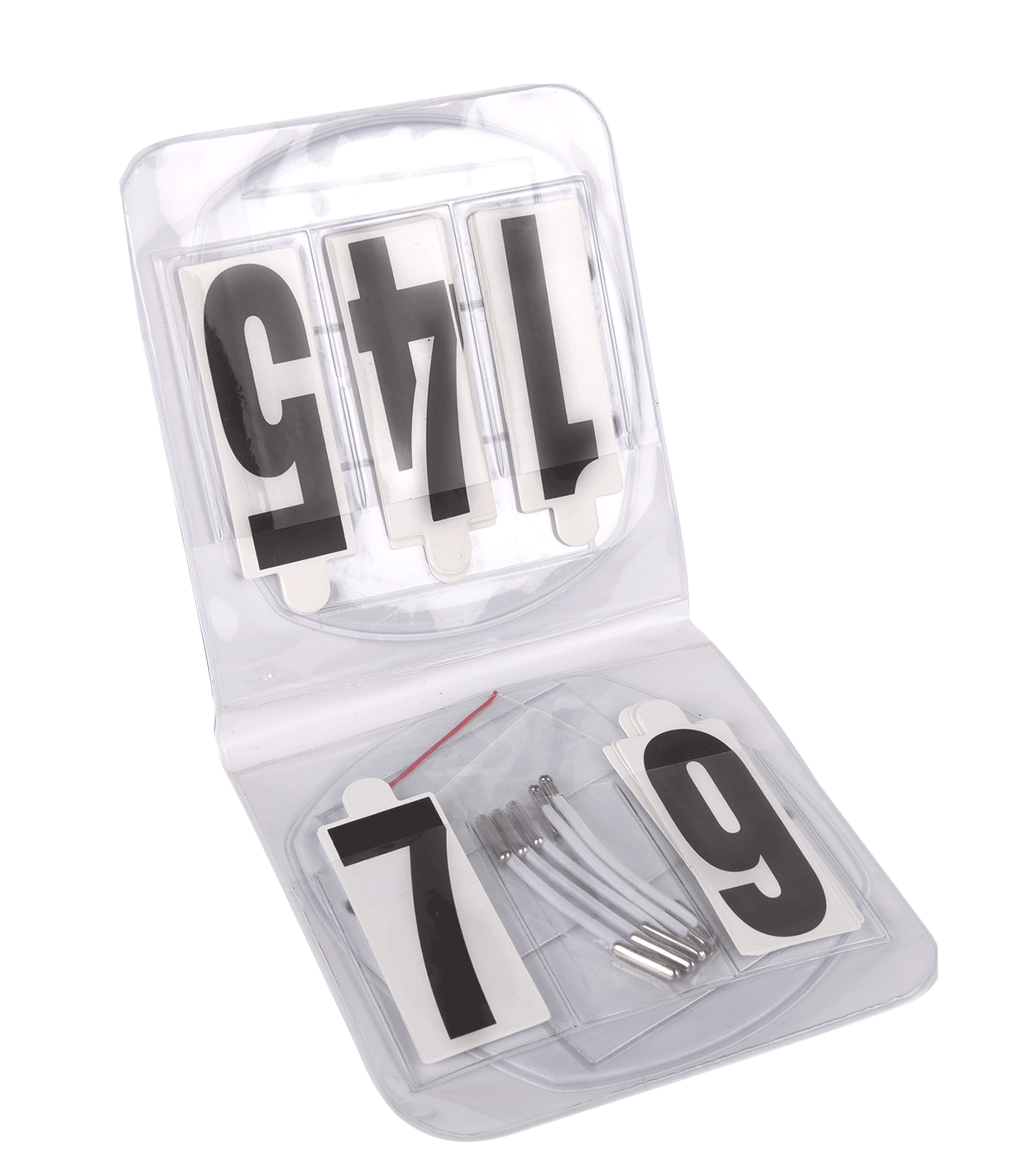 Waldhausen - Competition Number Set, Oval, With Elastic Bands