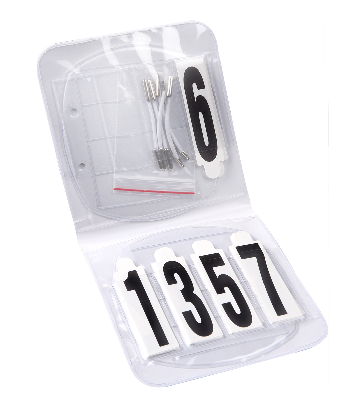 Waldhausen - Competition Number Set, Oval, With Elastic Bands