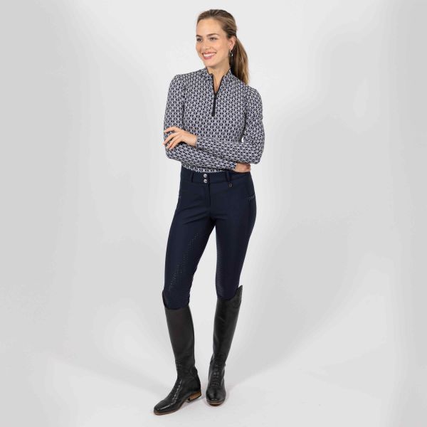 HV Polo - Dame, UV-bluse med 1/4 lynlås, Melody - Navy