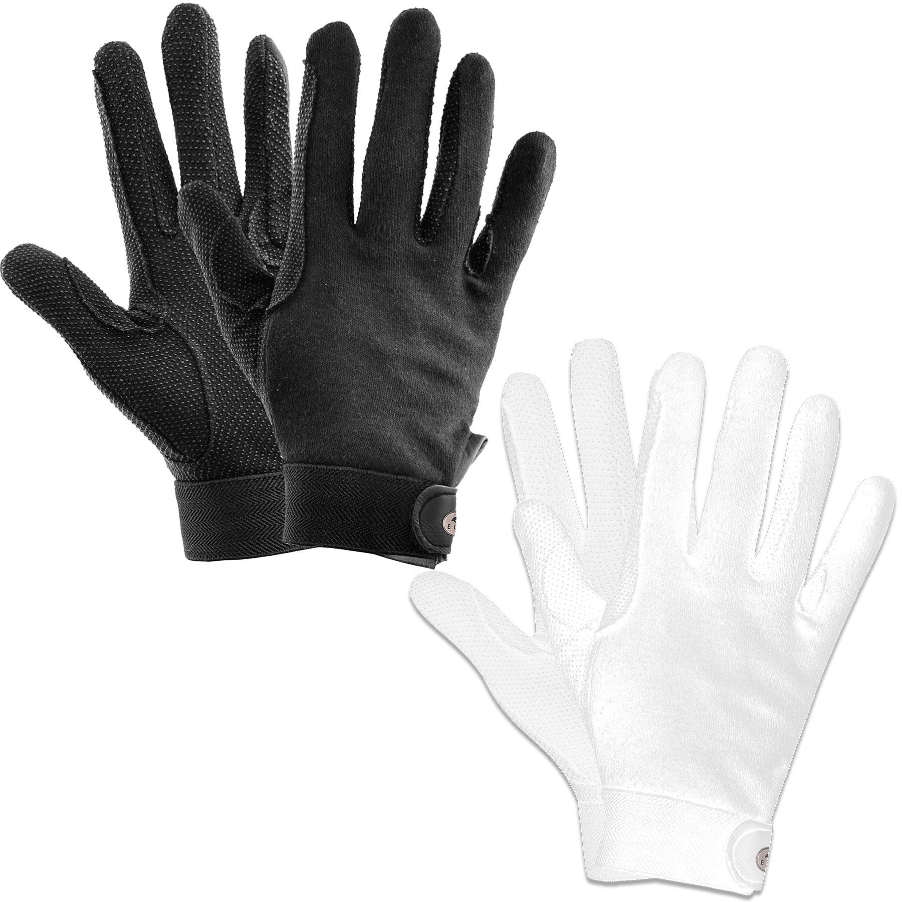 ELT - Knit-Cotton Gloves Picot, black, 10-12 years