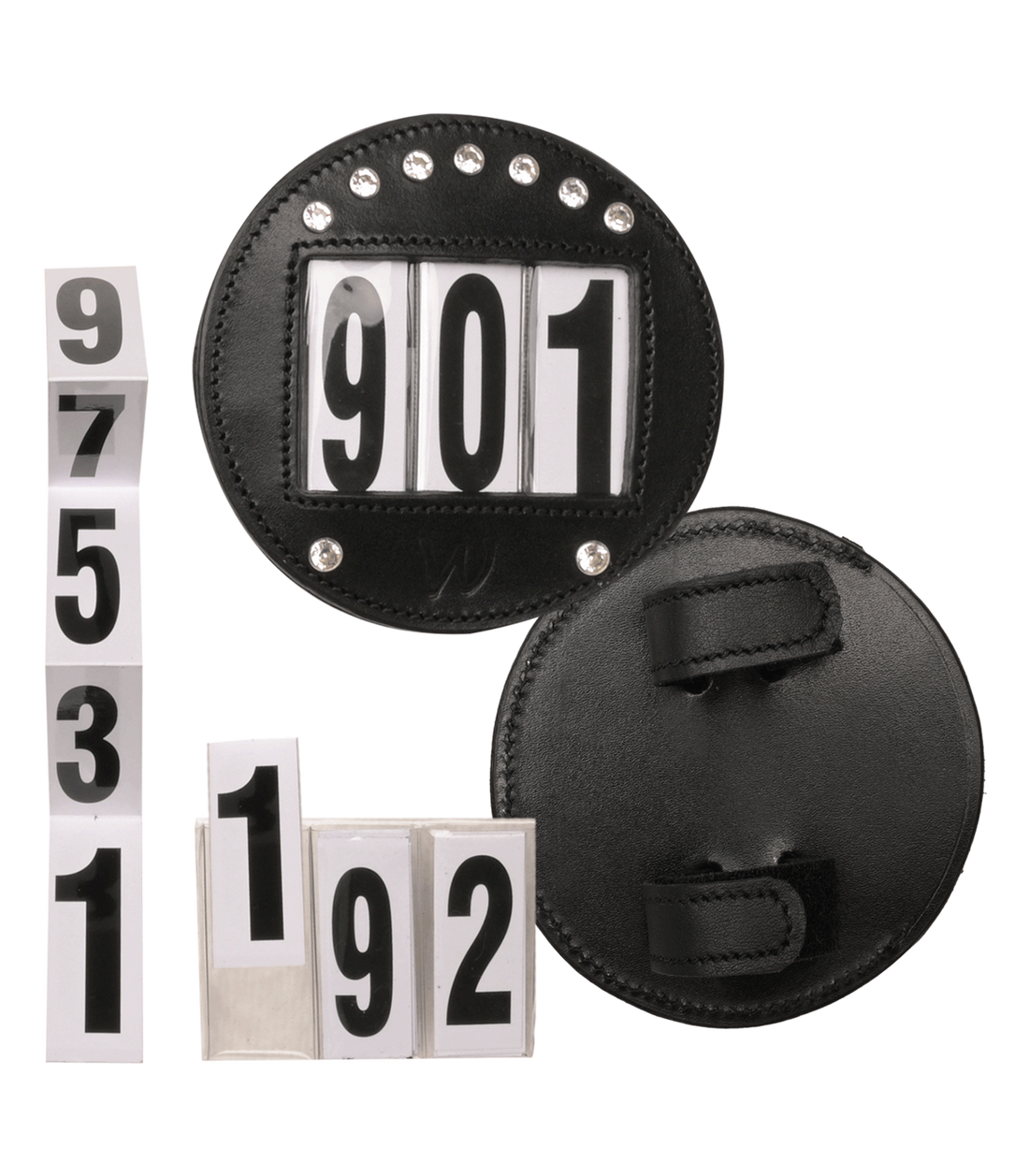 Waldhausen - Head number leather, round, black
