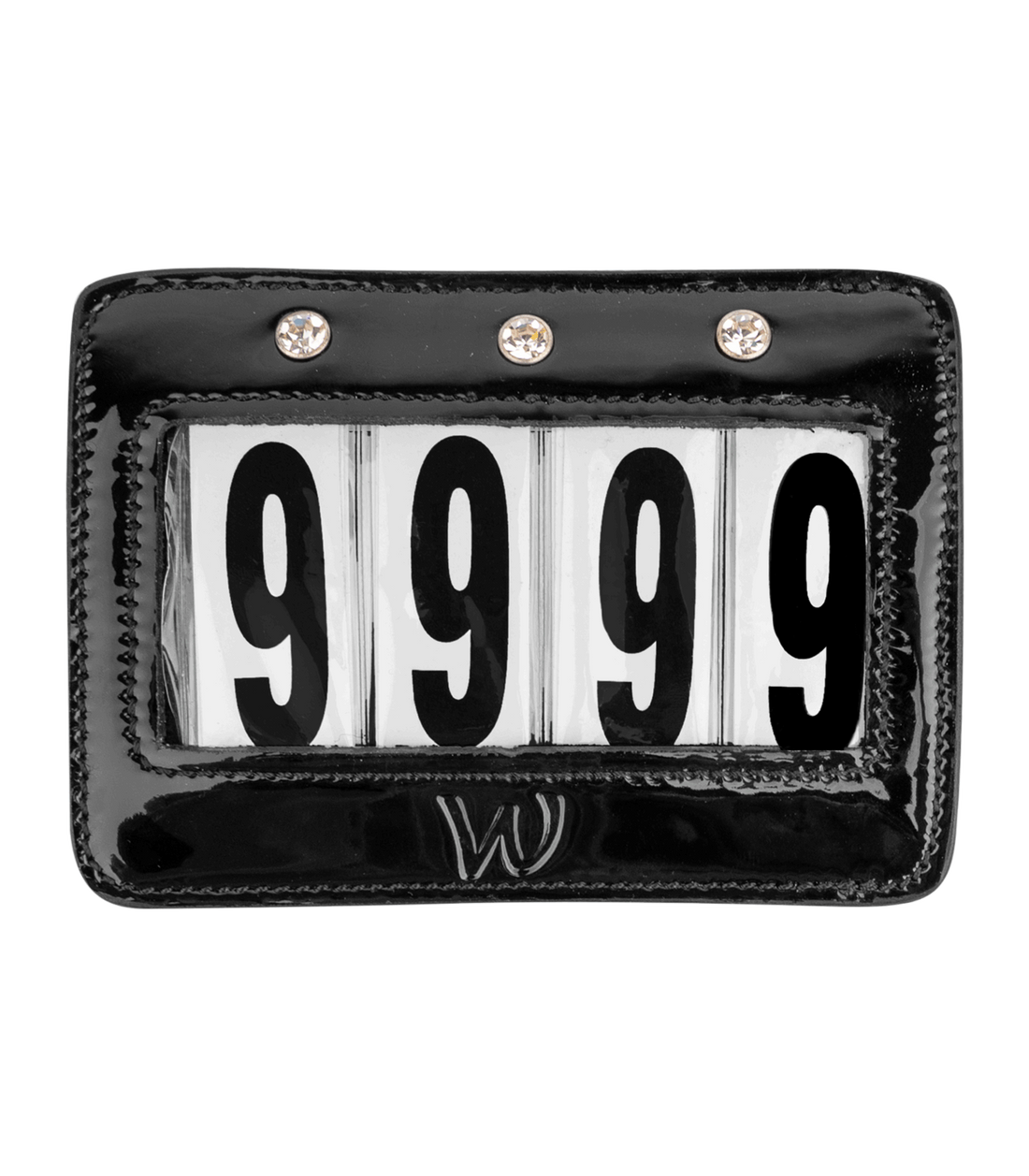 Waldhausen - Competition number patent leather, square, black