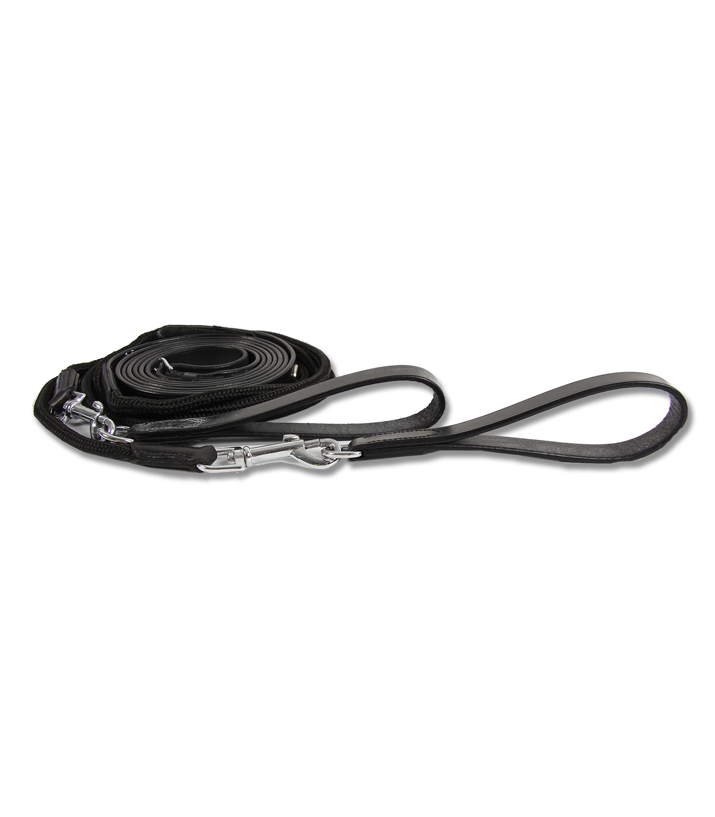 Waldhausen - Leather-/Nylon Draw-Reins Leather black