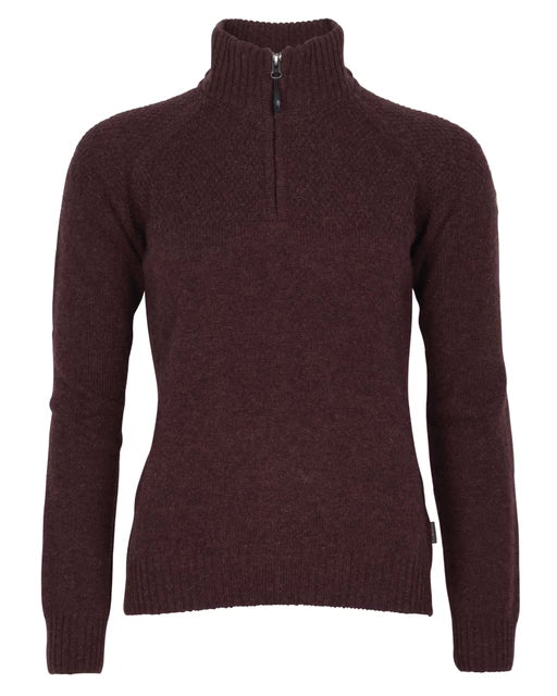 Pinewood - Dame, Värnamo T Neck, Sweater, Earth Plum Mel