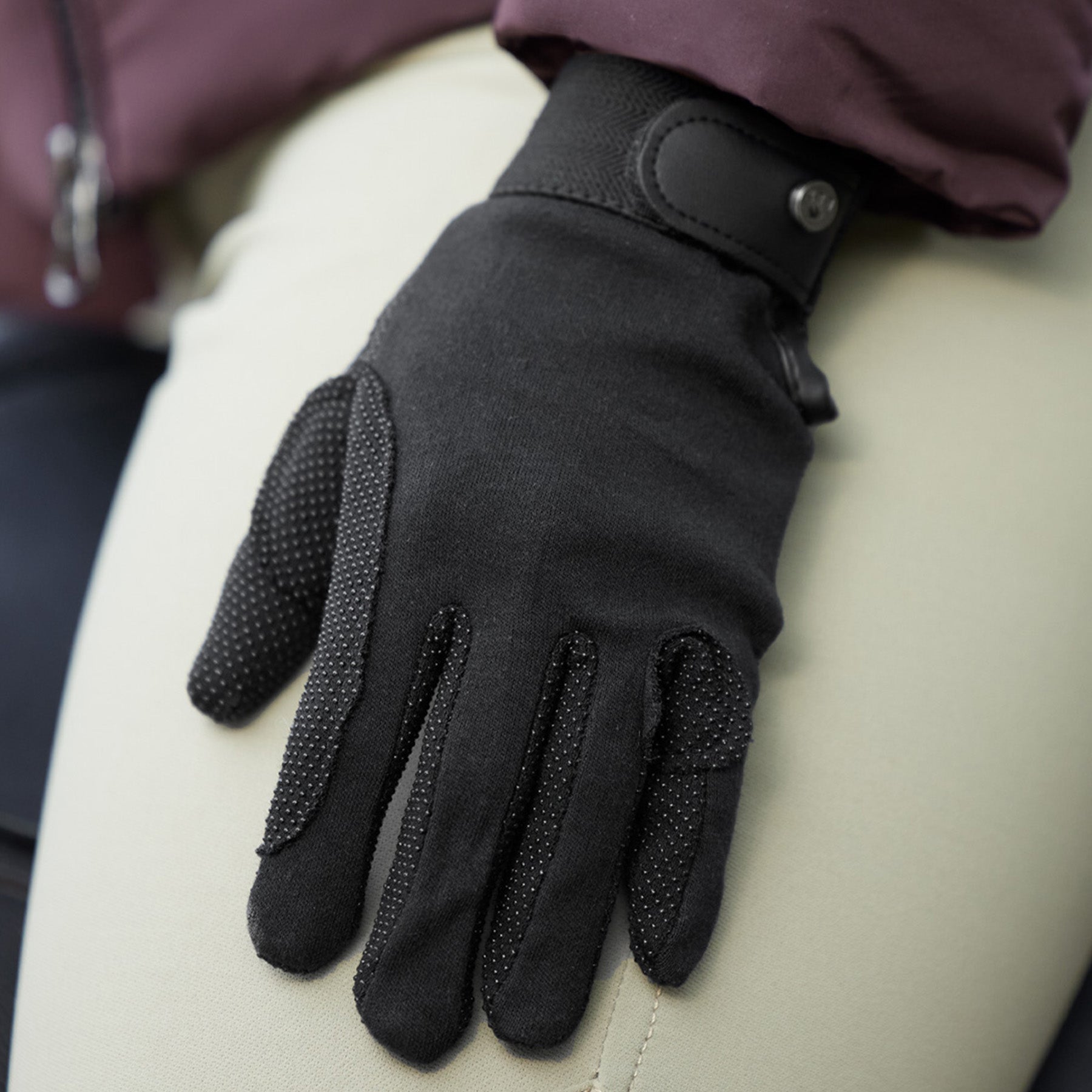 ELT - Picot Winter Cotton gloves, black