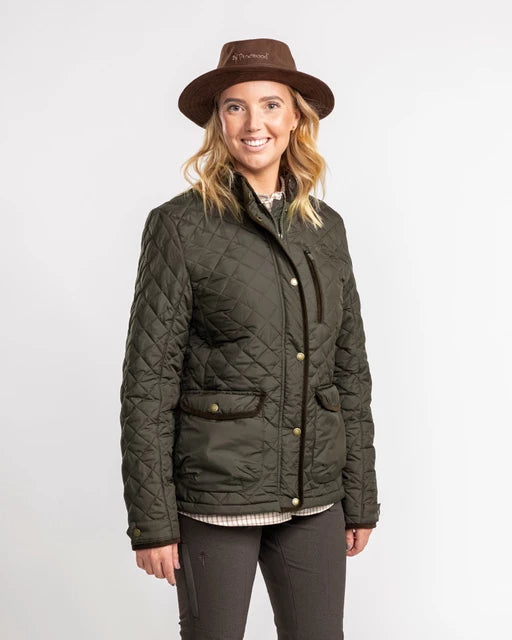 Pinewood - Jakke, Nydala Classic Quilt, Dame, Moss Green