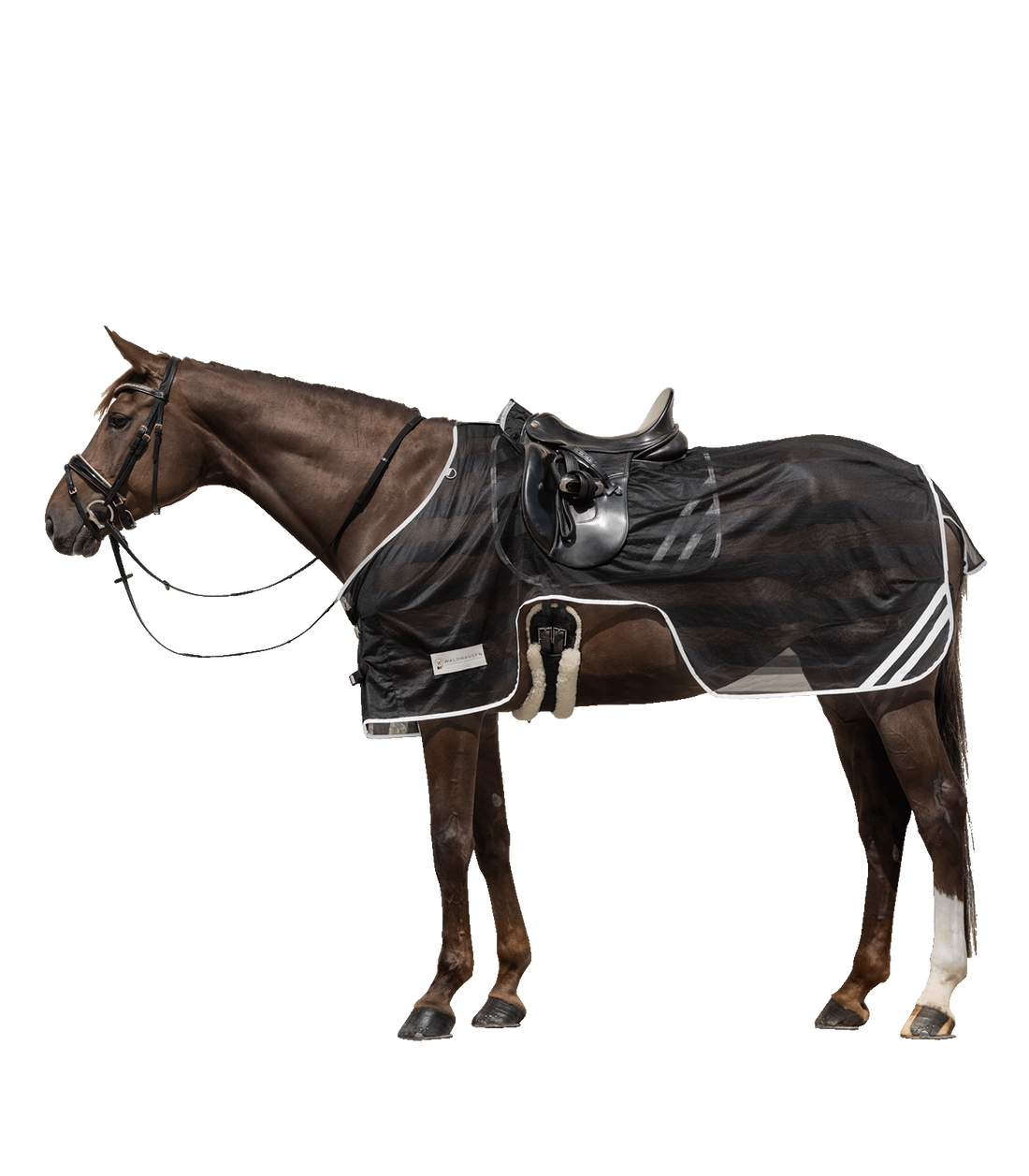 Waldhausen - Reflex Riding Sheet with saddle cut, black/silvergrey