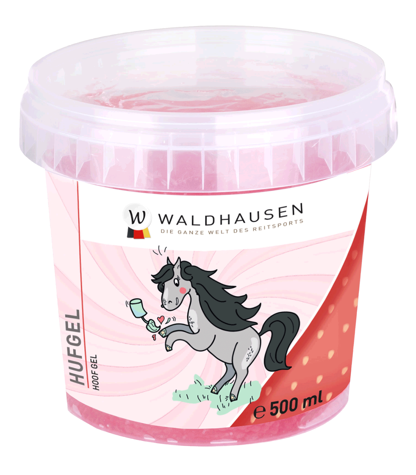 Waldhausen - Glittering hoof gel, strawberry-vanilla, 500ml