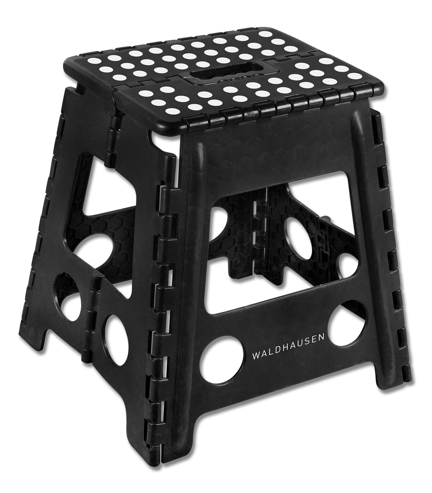 Waldhausen - Foldable stool, 38x32x39 cm, black