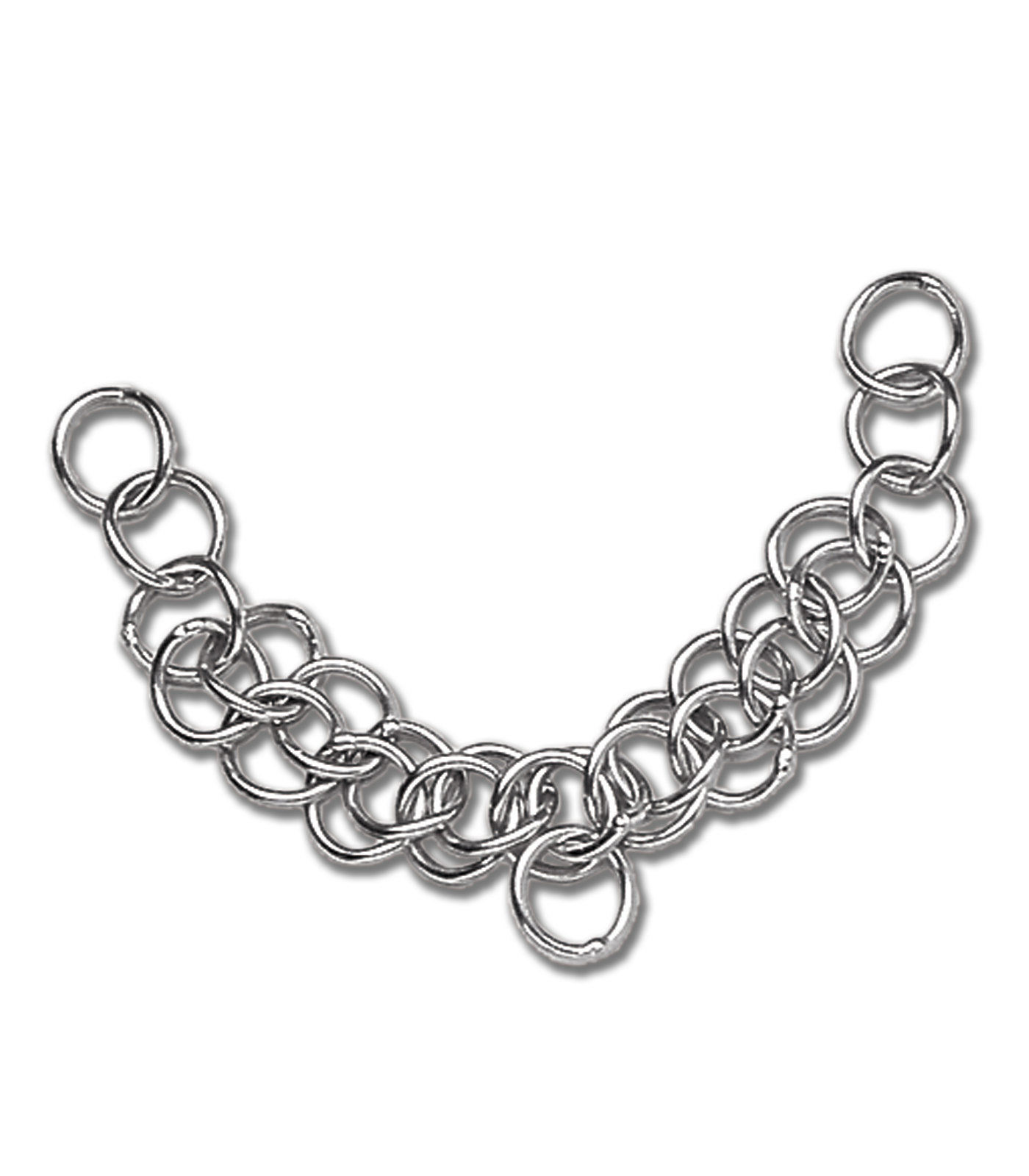 Waldhausen - Double Link Curb Chain SS, approx 24 cm