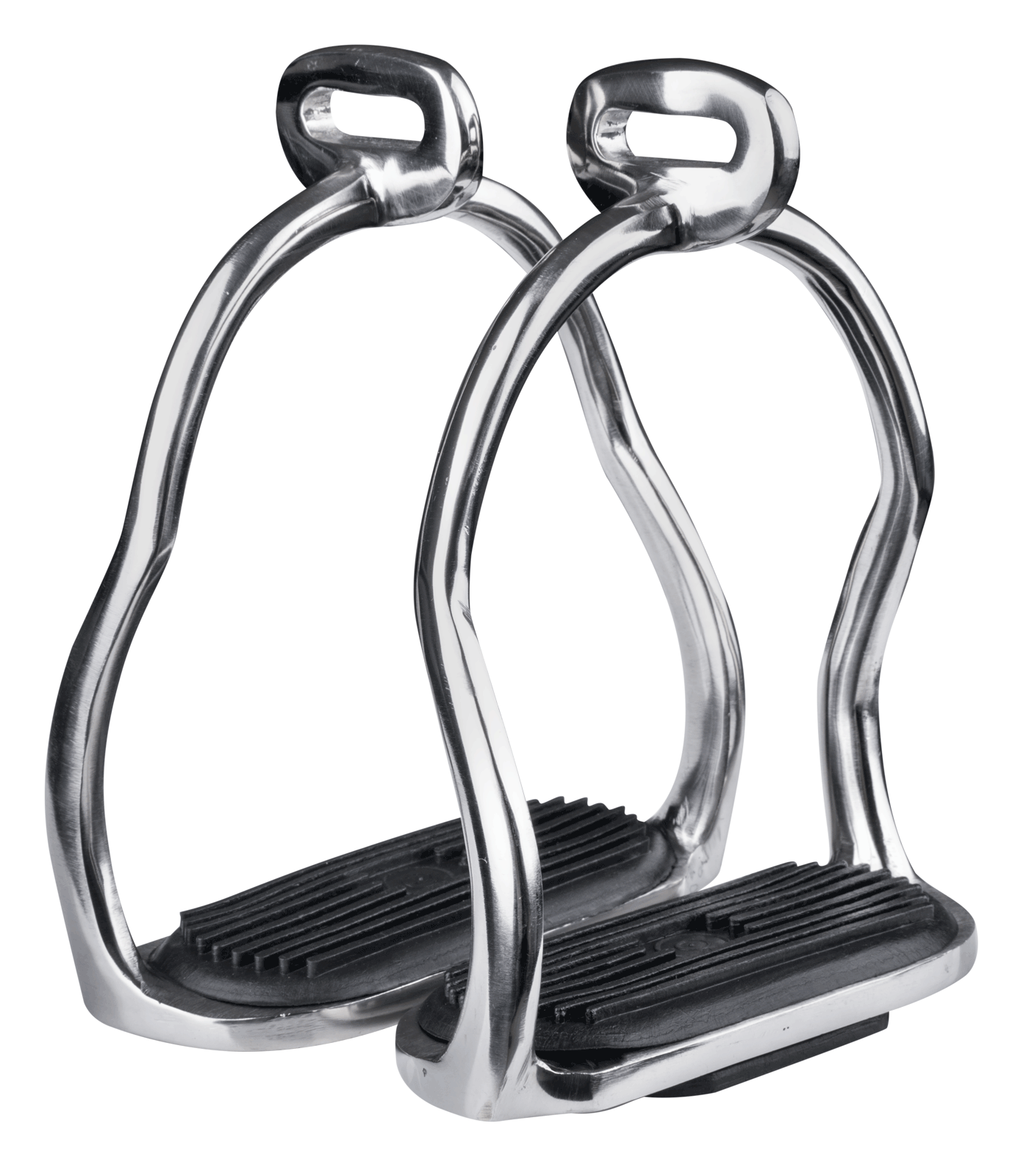 Waldhausen - Stirrup Icelandic, black rubber inlays, 12 cm