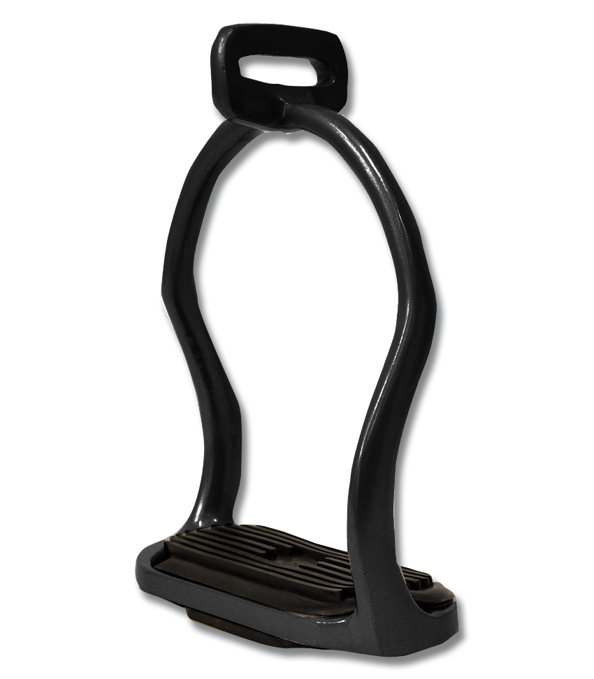 Waldhausen - icelandic stirrup, Alu, black, 12cm