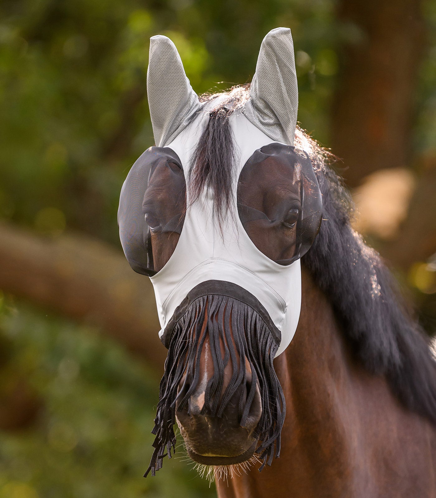 Waldhausen - Fly Mask Puck with nose fringes
