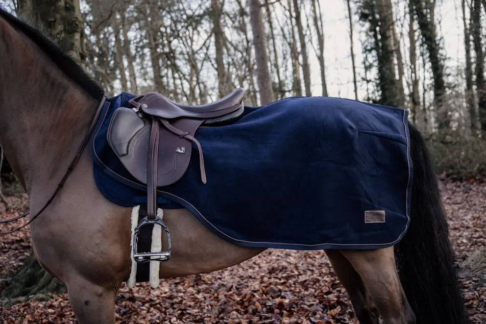 Kentucky - Fleece ride tæppe, Riding rug heavy fleece, Navy