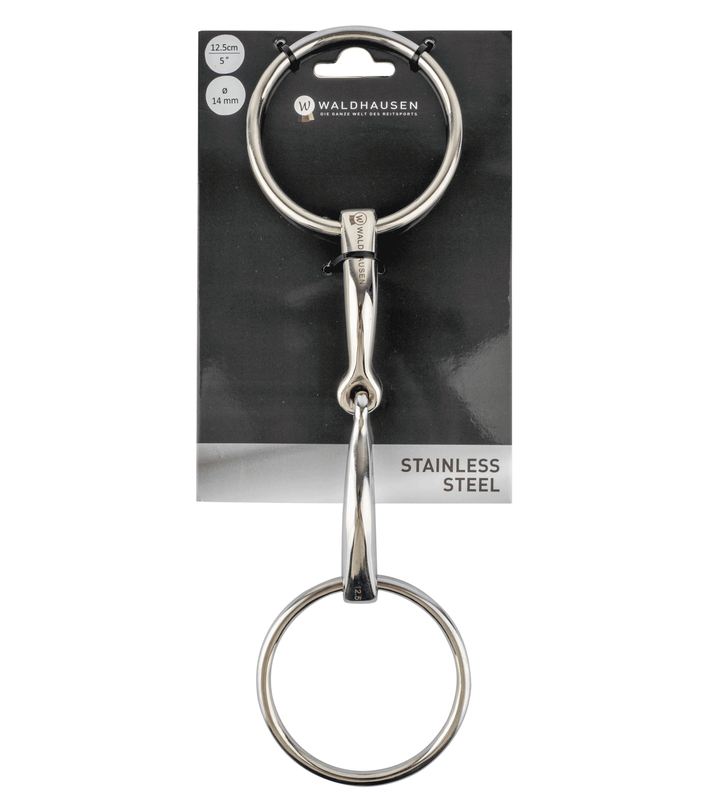 Waldhausen - Snaffle Bit anatomical , single jointed, stainless steel, R: 7cm, W:
