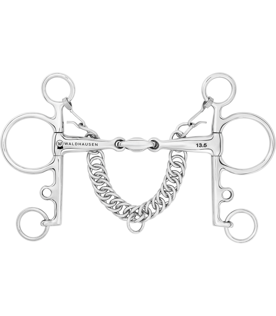 Waldhausen - Pelham, double jointed, stainless steel, W: