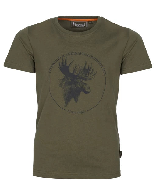 Pinewood - Børn, T-shirt, Elg-print
