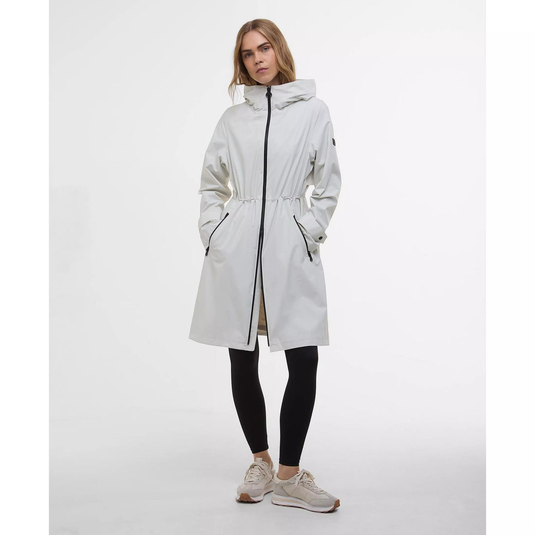Barbour Kyra Longline Regnjakke – Creme
