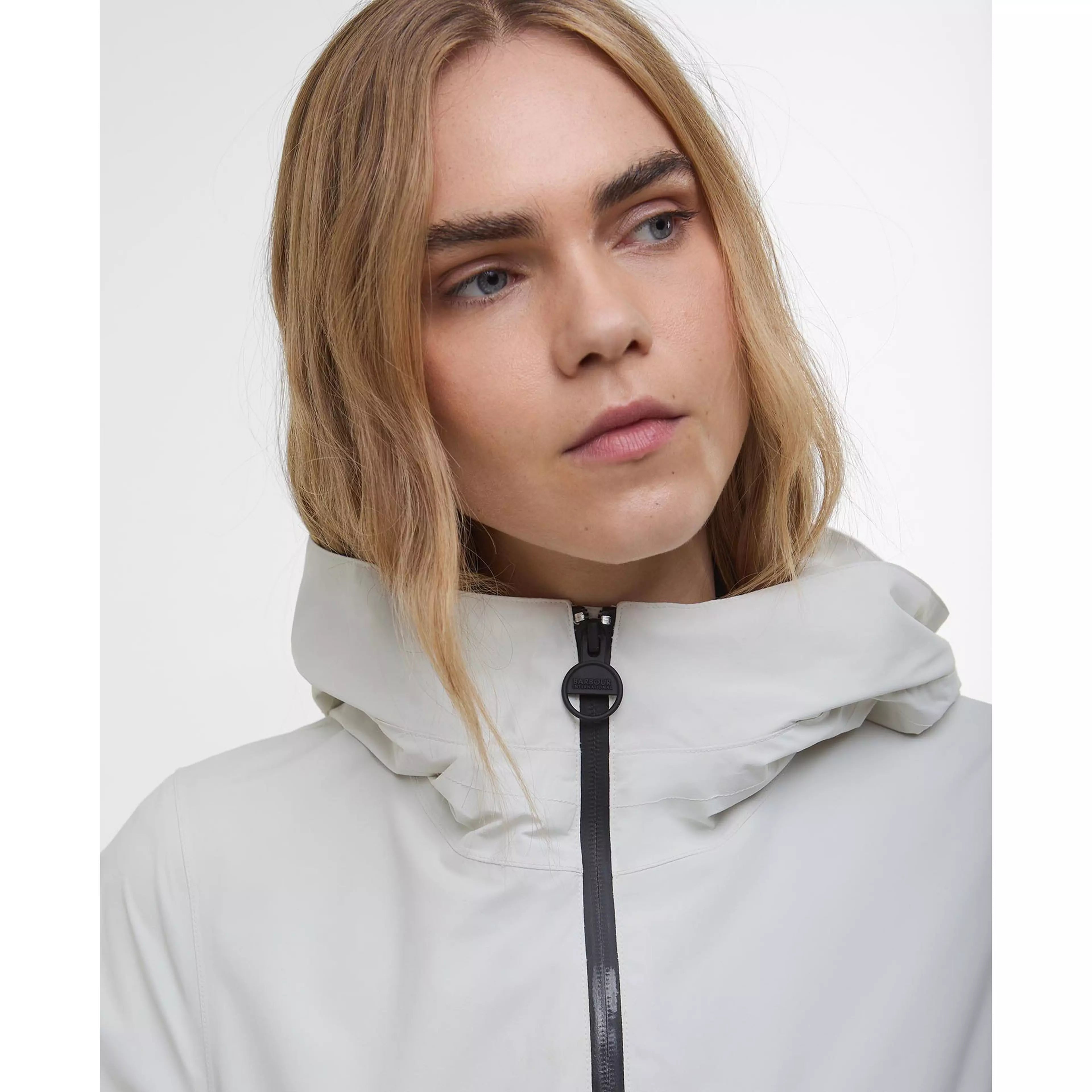 Barbour Kyra Longline Regnjakke – Creme