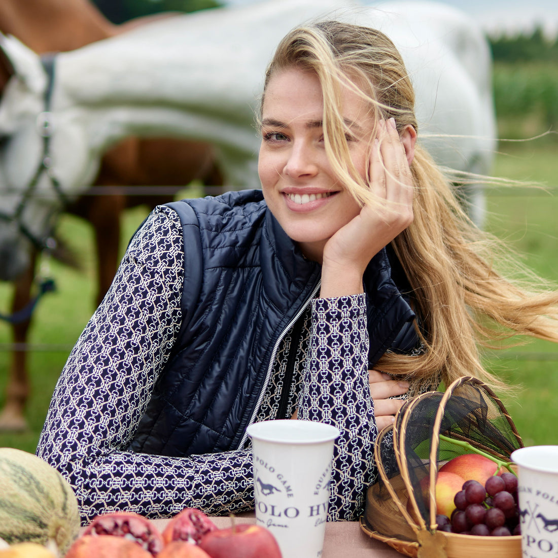 HV Polo - Dame, UV-bluse med 1/4 lynlås, Melody - Navy