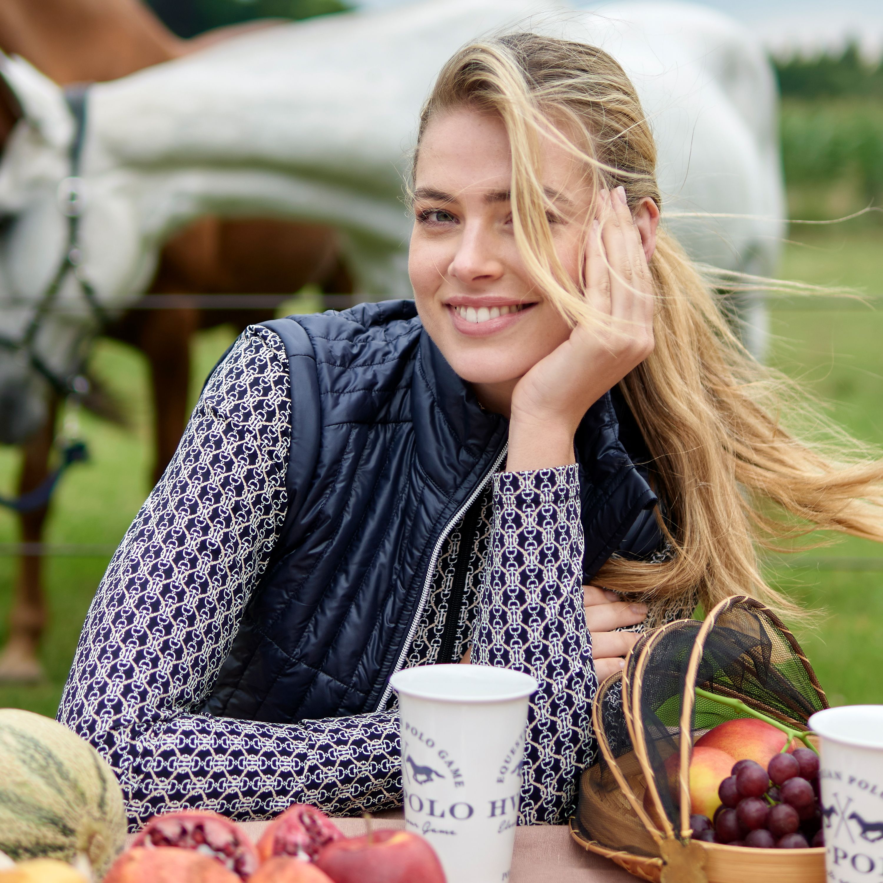 HV Polo - Dame, UV-bluse med 1/4 lynlås, Melody - Navy