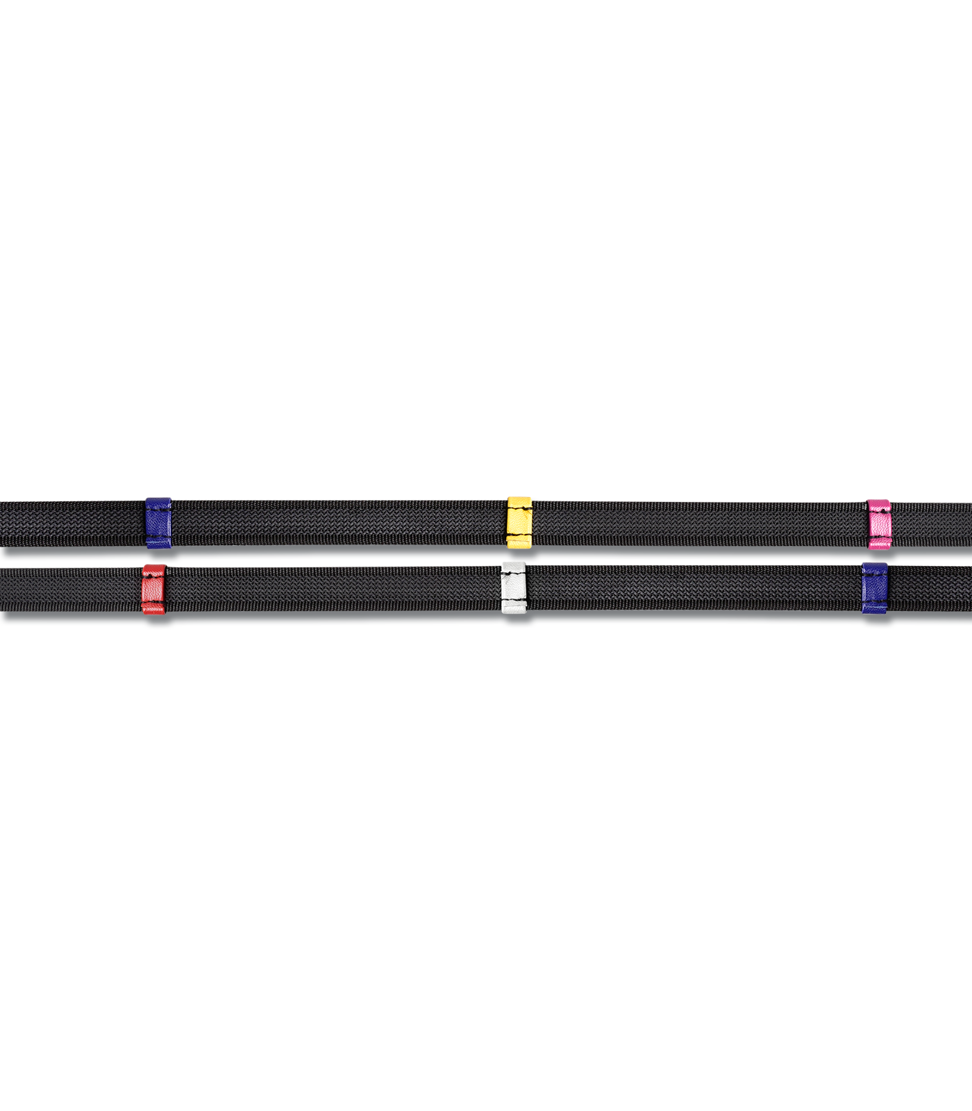 Waldhausen - Anti slip rein with colored loops, black