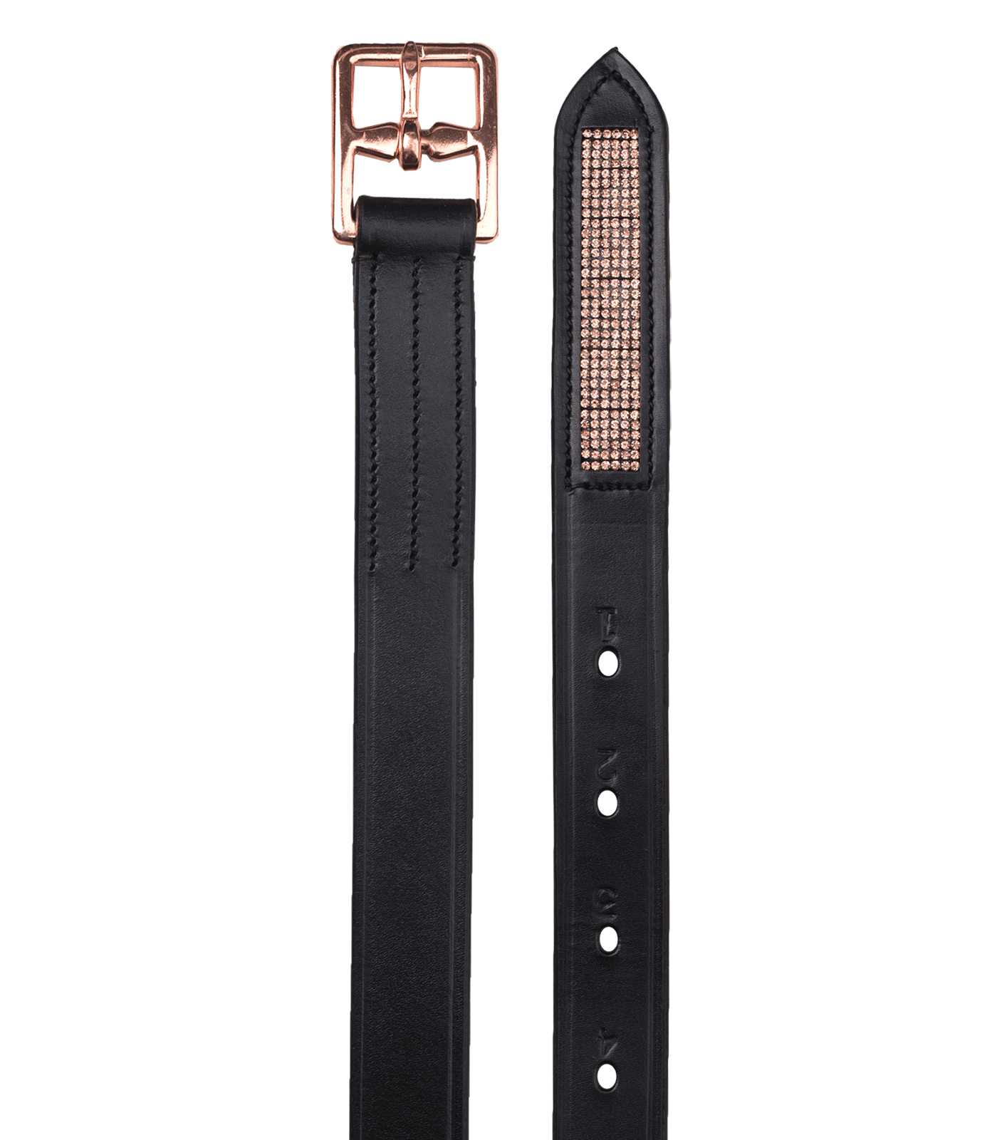 Waldhausen - Stirrup leather Rosé, X-Line, black