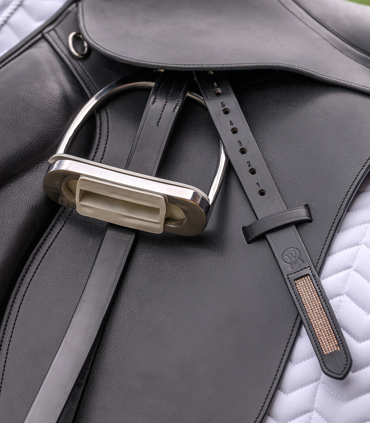 Waldhausen - Stirrup leather Rosé, X-Line, black