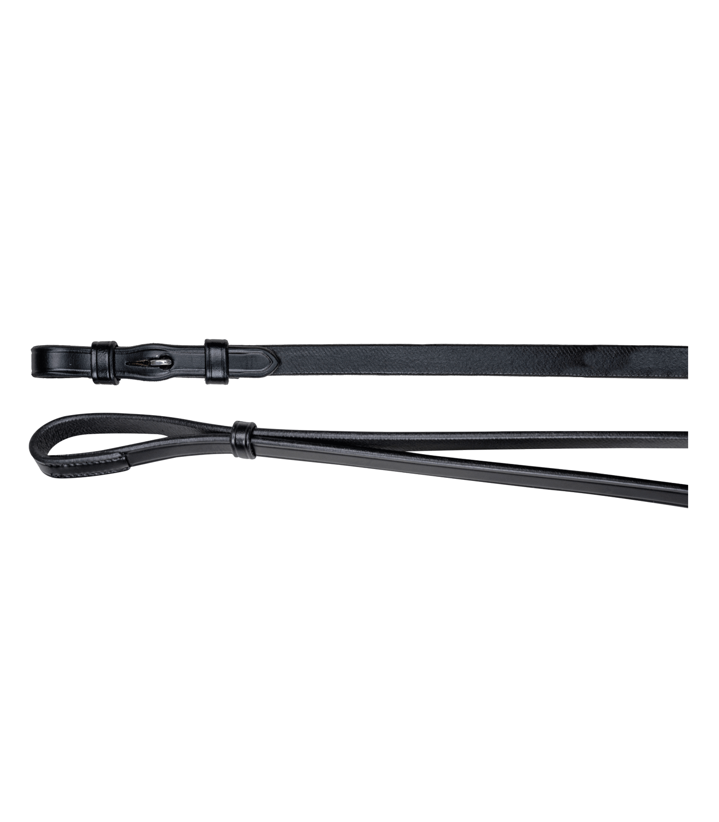 Waldhausen - Weymouth Reins, leather 12 mm, black with hooks