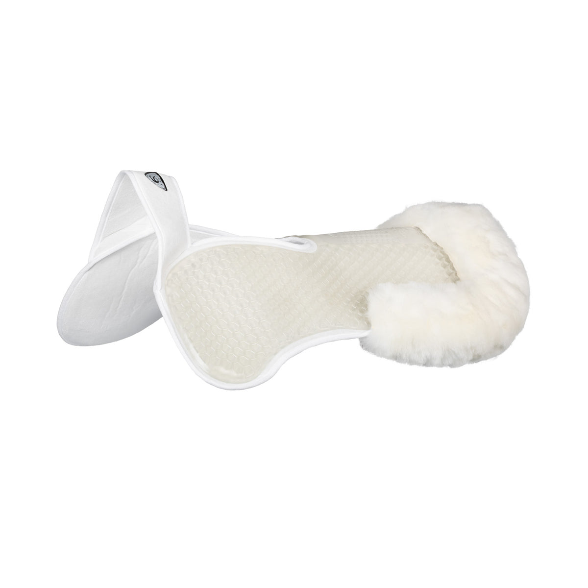 Acavallo - Underlag, Slim pad, manke-fri, ruskind, lammeskind bag, Hexagonal gel, flat