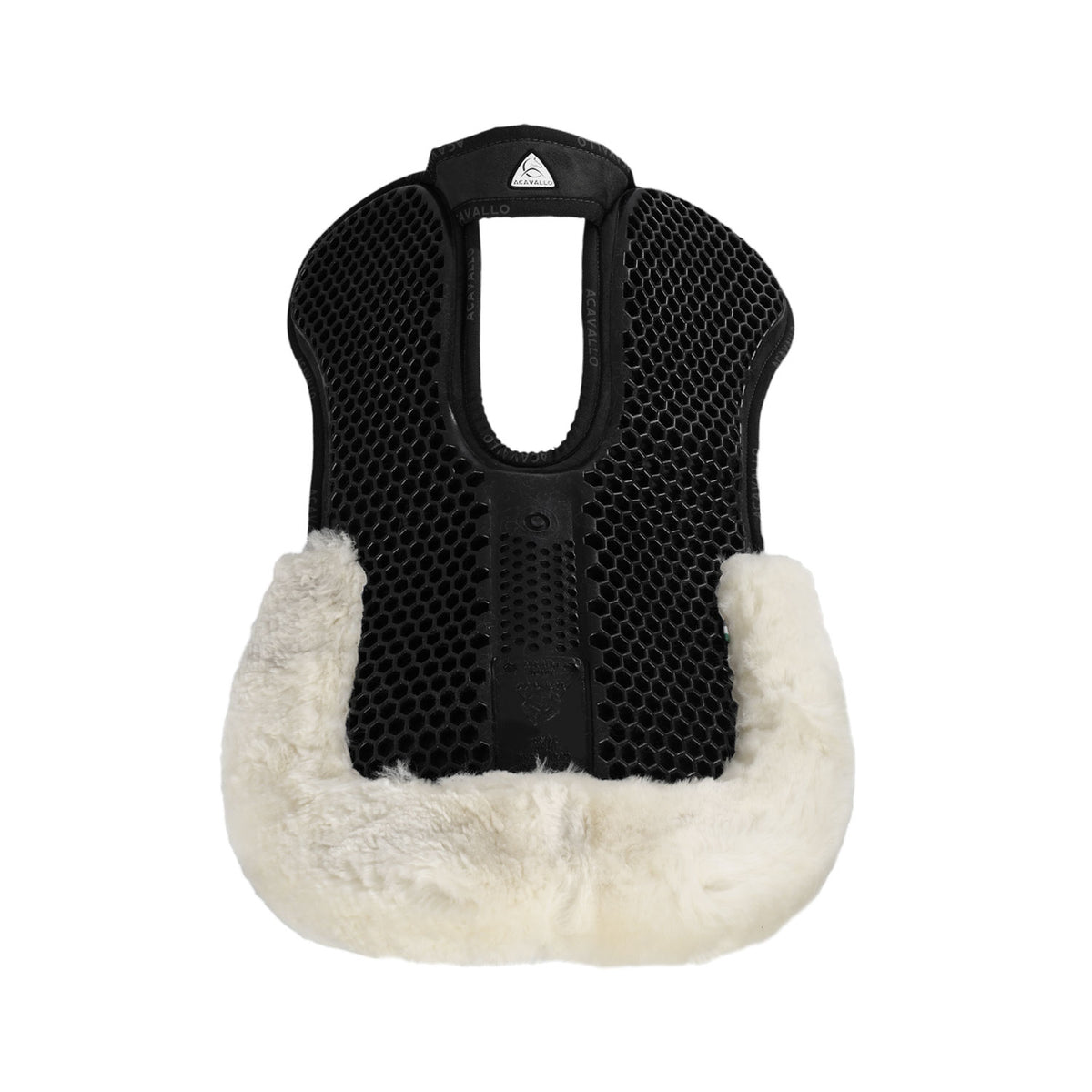 Acavallo - Underlag, memory foam, manke-fri, ruskind, lammeskind bag, Hexagonal gel, flat