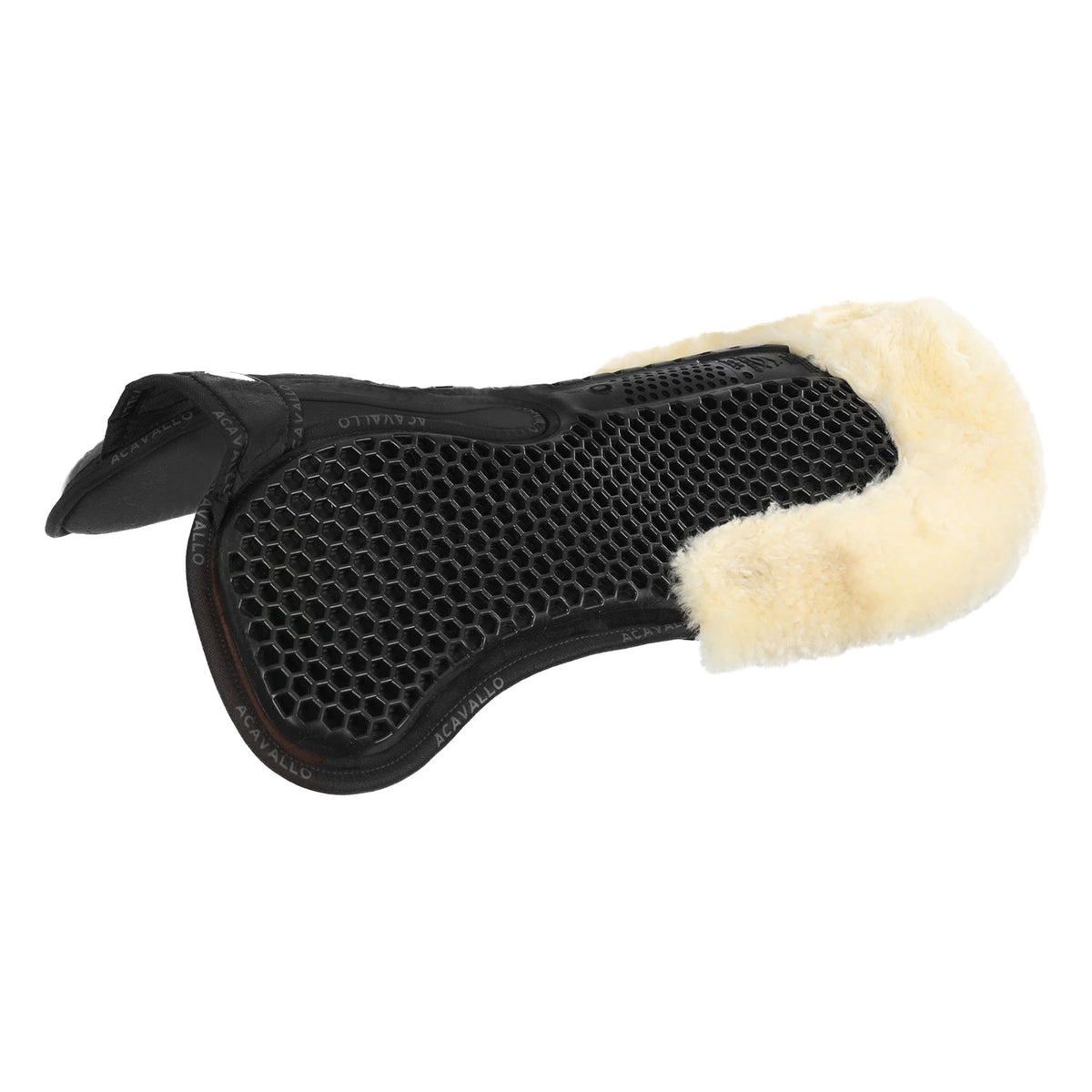 Acavallo - Underlag, memory foam, manke-fri, ruskind, lammeskind bag, Hexagonal gel, flat