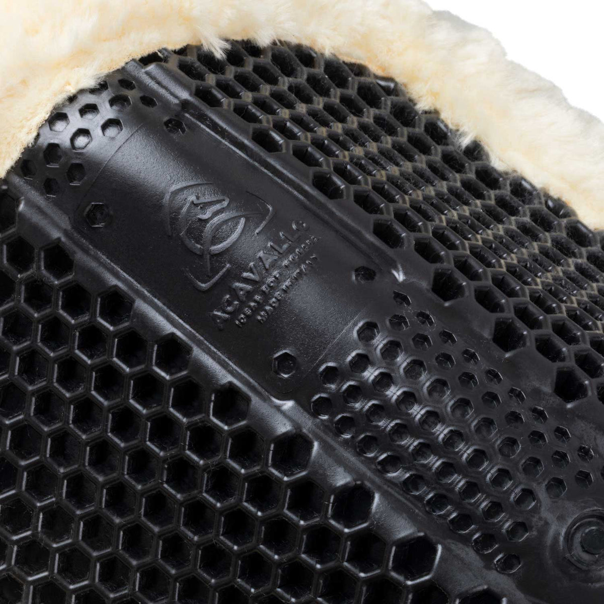 Acavallo - Underlag, memory foam, manke-fri, ruskind, lammeskind bag, Hexagonal gel
