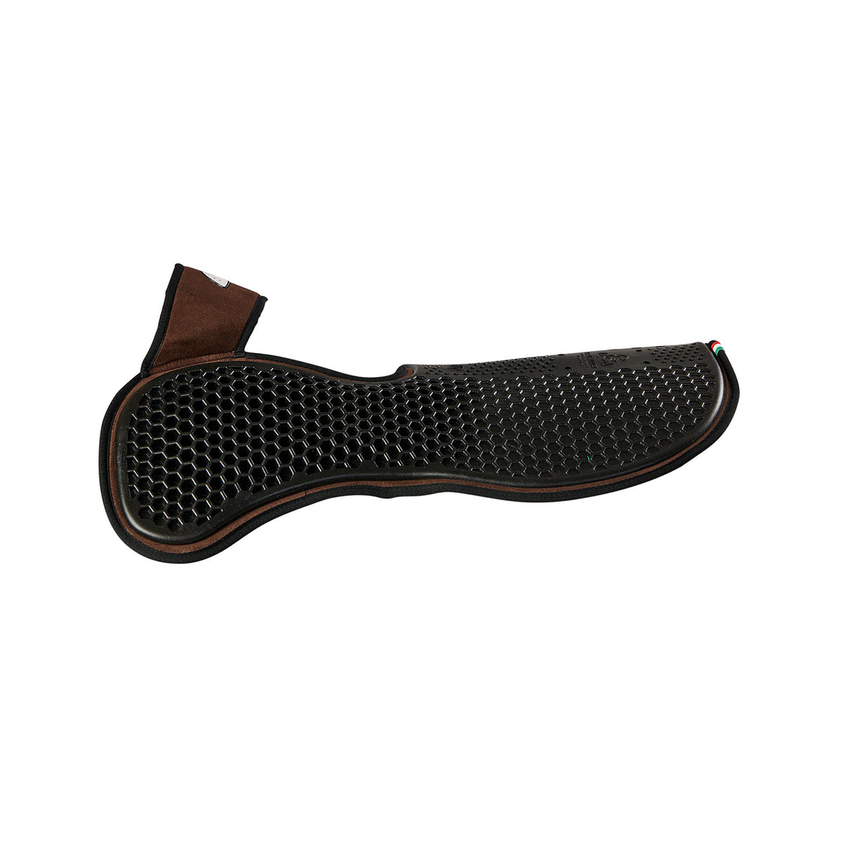 Acavallo - Underlag, Slim pad, manke-fri, ruskind, Hexagonal gel, front riser