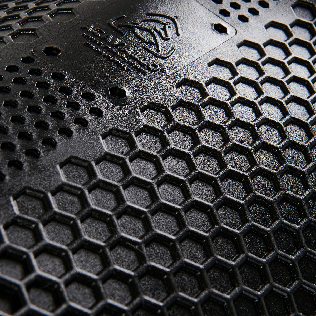 Acavallo - Underlag, Slim pad, manke-fri, ruskind, Hexagonal gel, front riser
