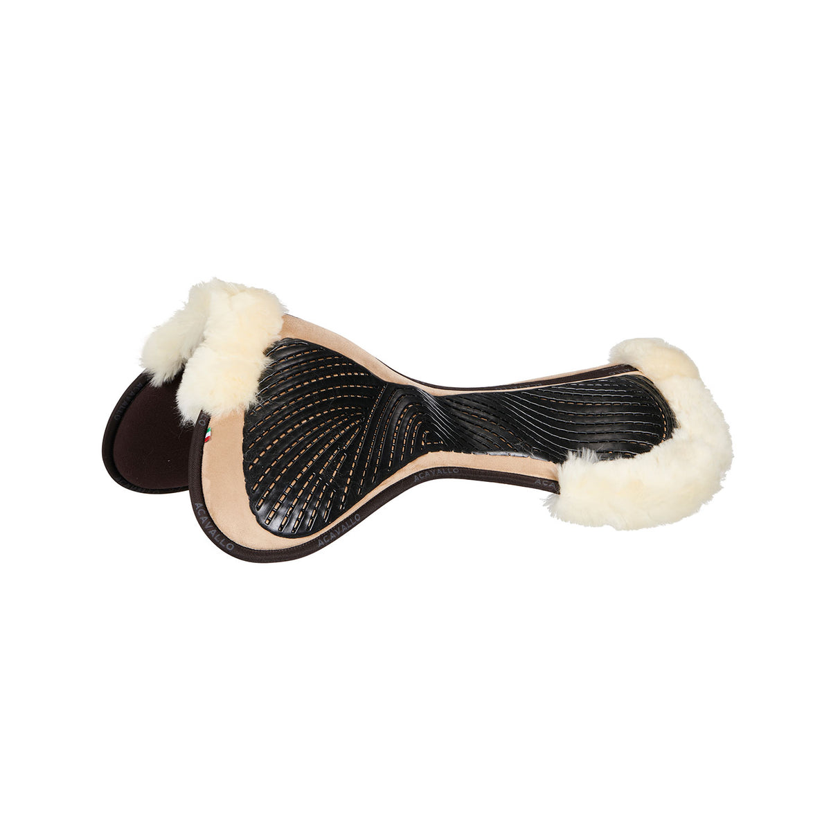 Acavallo - Underlag, memory foam, close contact, cut-out lammeskind, gel grip, flat