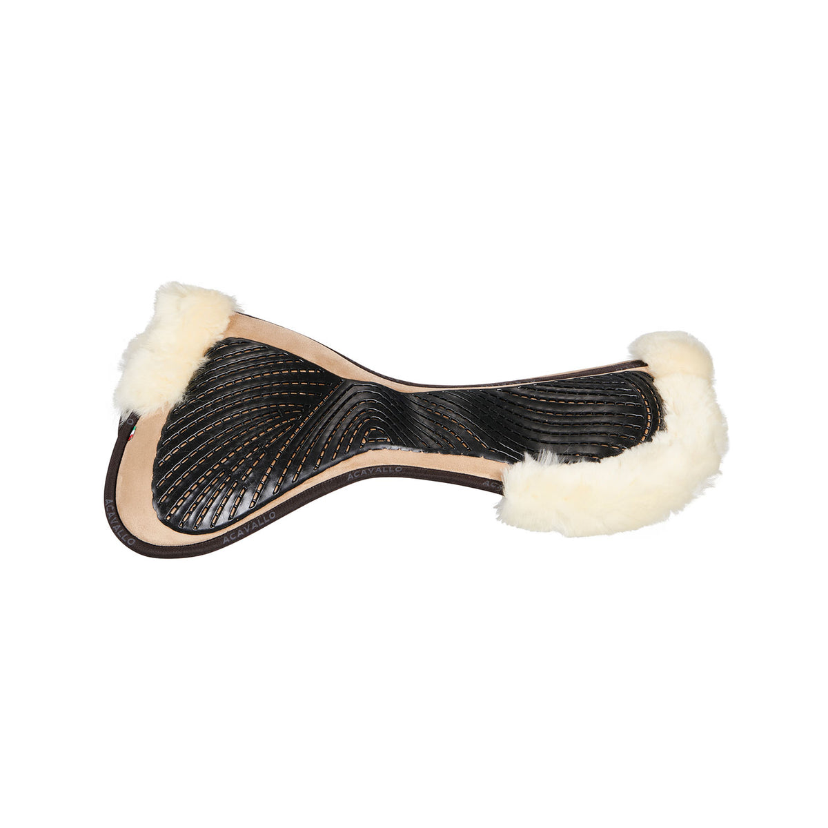 Acavallo - Underlag, memory foam, close contact, cut-out lammeskind, gel grip, flat