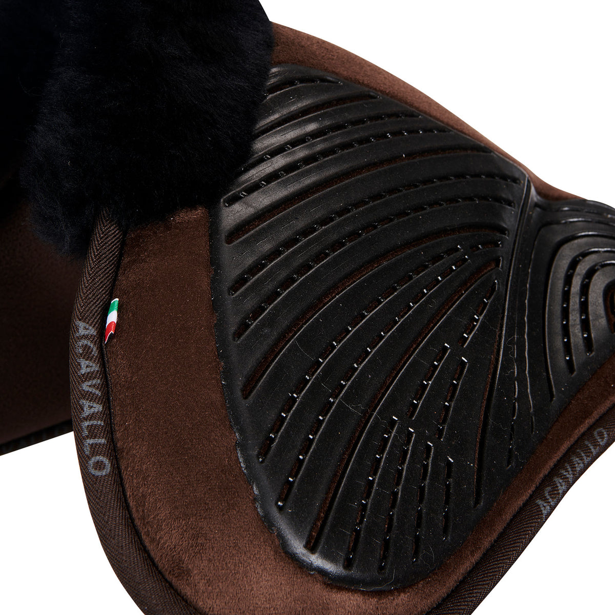 Acavallo - Underlag, memory foam, close contact, cut-out lammeskind, gel grip, flat