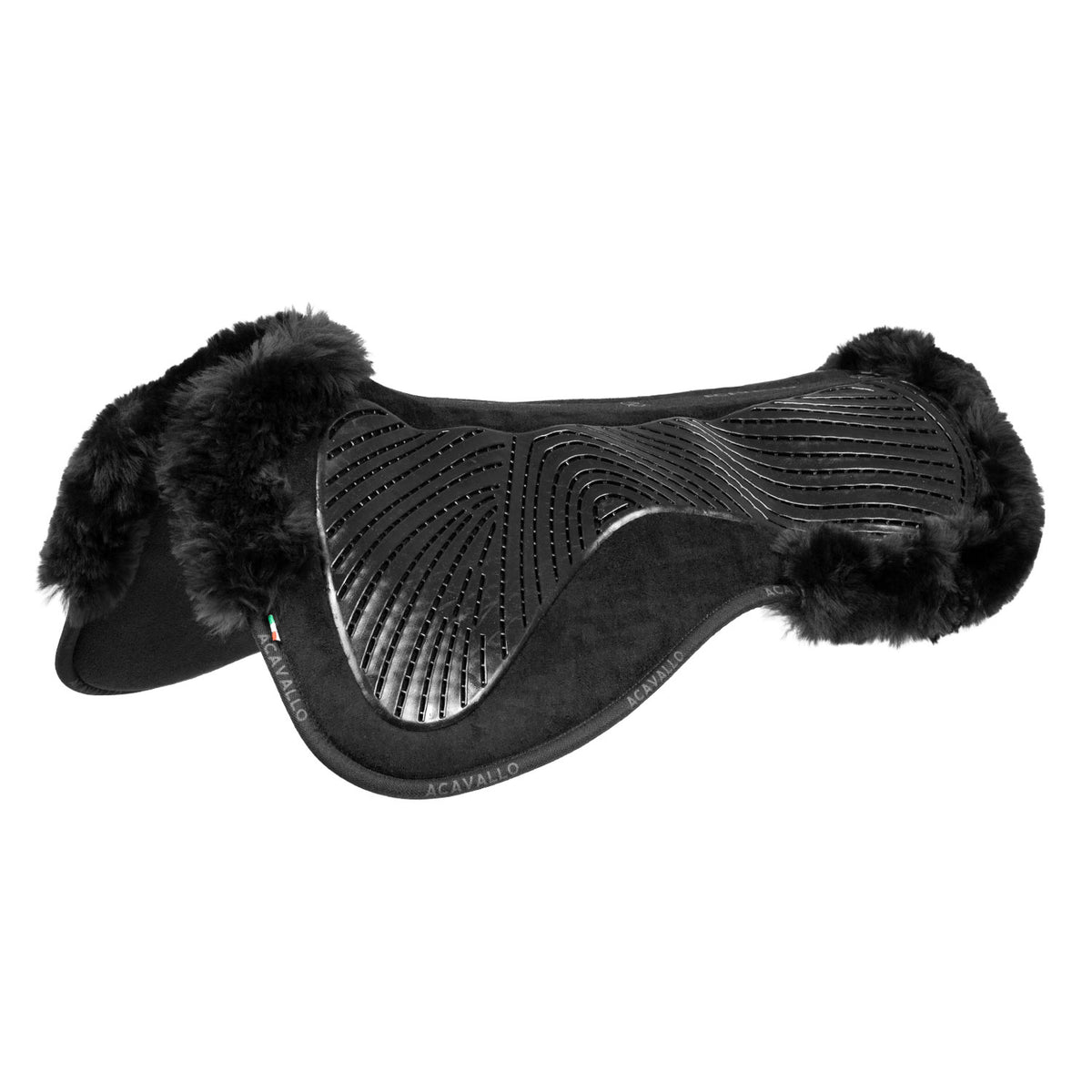 Acavallo - Dressurunderlag, memory foam, cut-out lammeskind, gel grip, flat