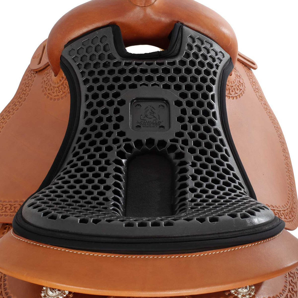 Acavallo - Sædehynde, Ortho-Coccyx, western, Hexagonal gel-out, Dri-lex 20 mm