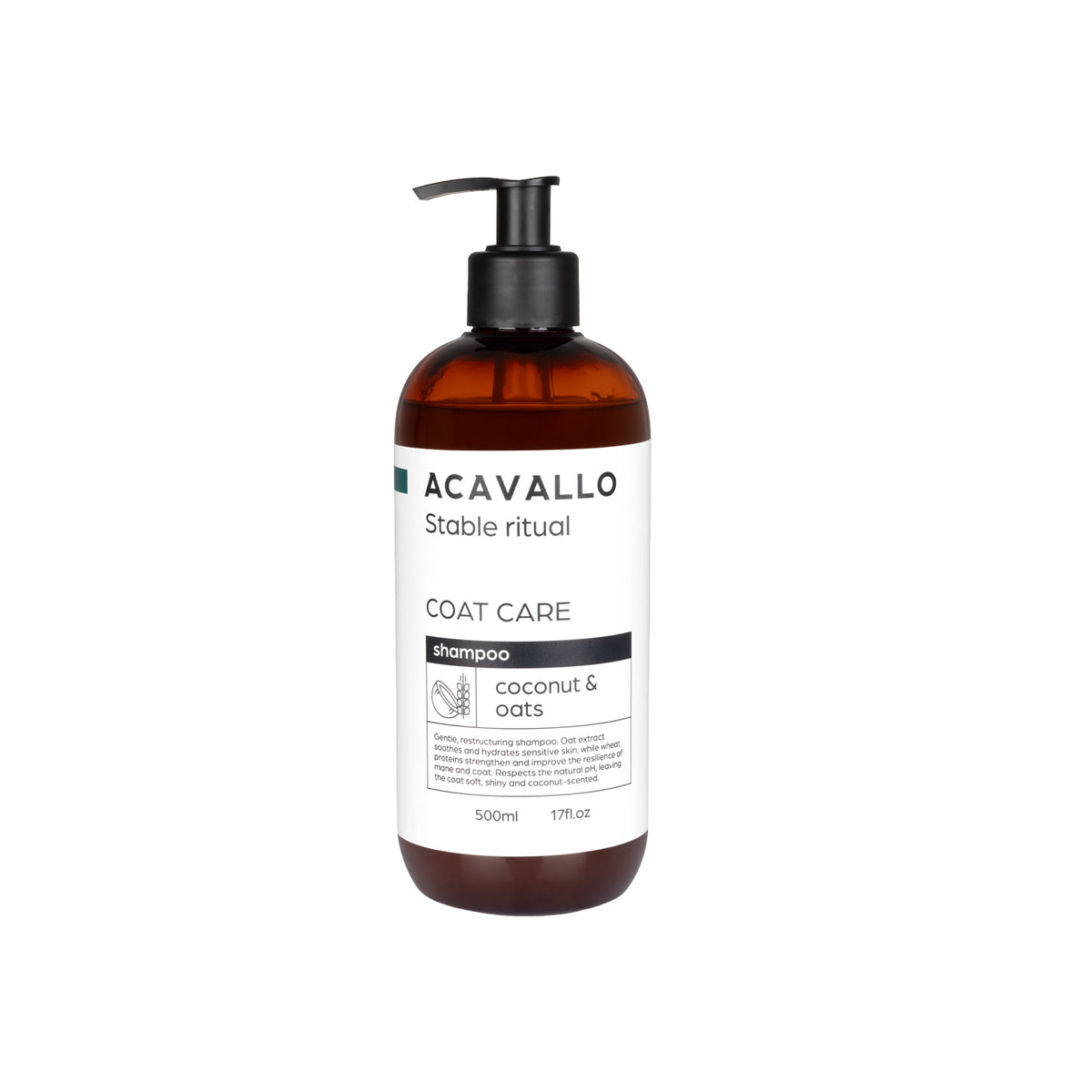 Acavallo - Shampoo, kokos og havre, silkeeffekt, 500 ml