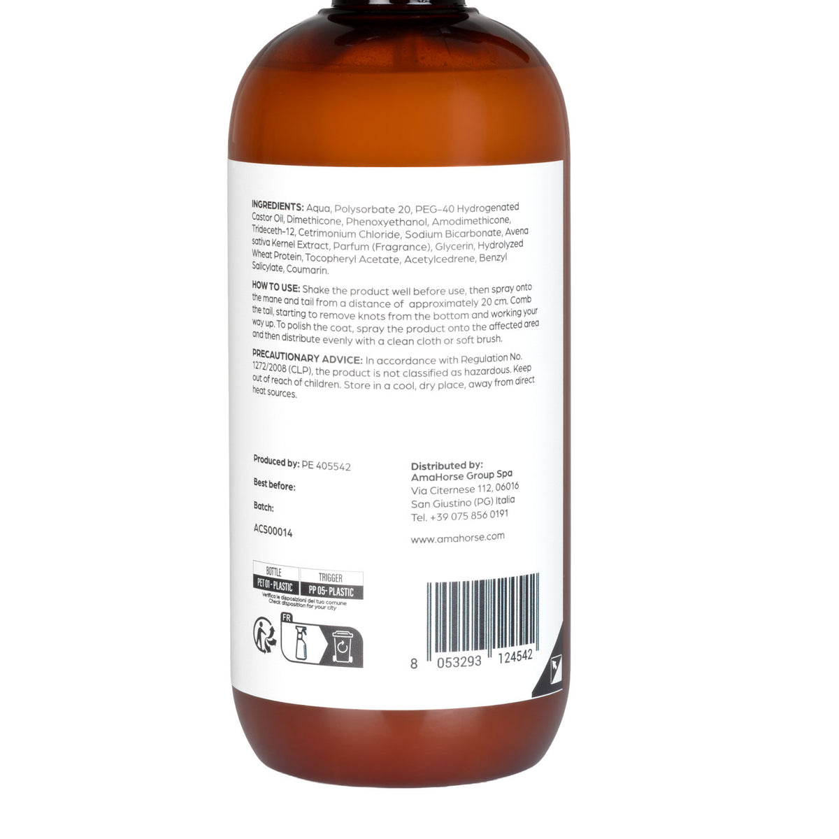 Acavallo - Manke- og halespray, kokos, havre og biotin, 500 ml